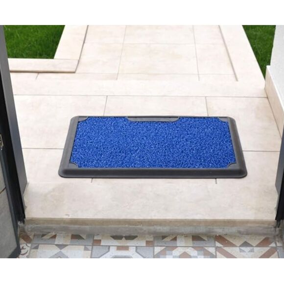 J & V Textiles 2 Piece Disinfectant Door Mat 18 x 28 Heavy Duty Indoor Outdoor - Picture 3 of 4
